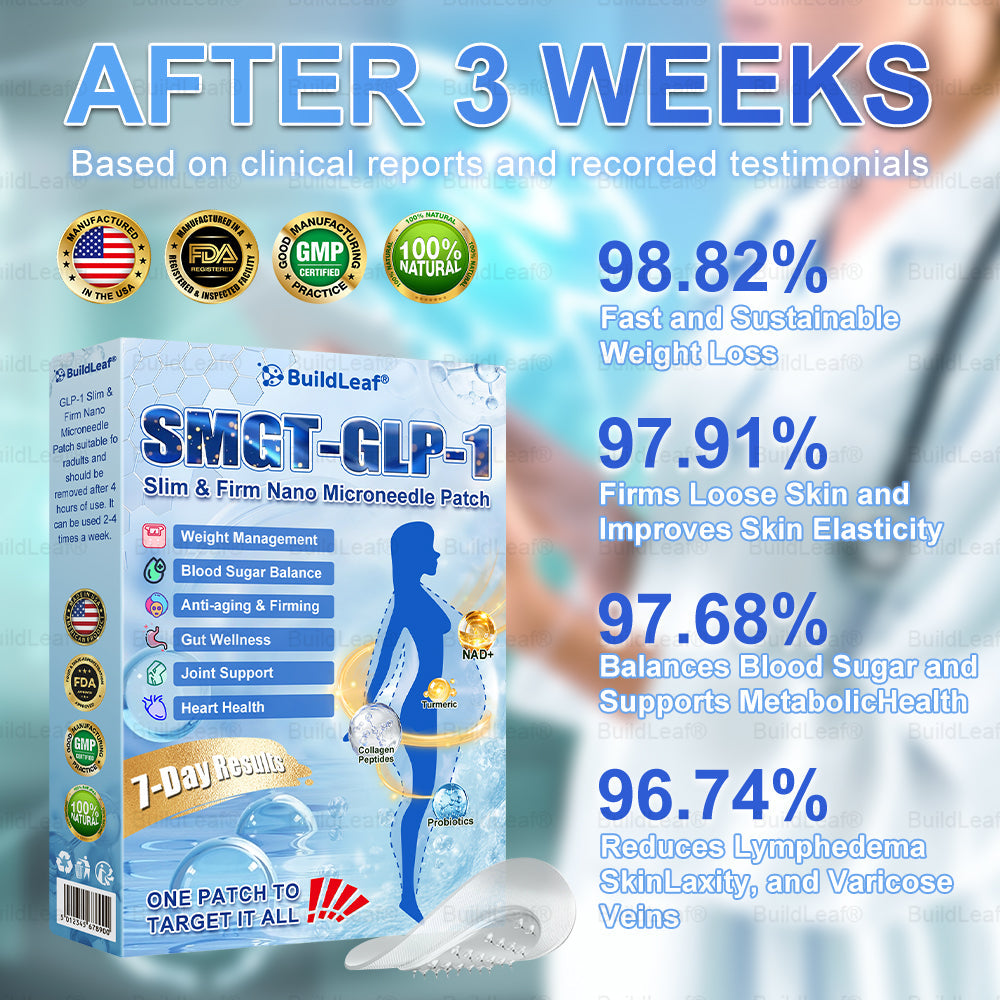 C US 🏥FDA Store |𝐵uil𝗱𝐿ea𝐟® 𝑮𝐋𝑃-1 Slim & Firm 𝑁ano 𝑀icroneedle 𝑃atch with Collagen,Turmeric&Matrixyl 3000 丨Obesity,Cardiovascular Diseas, Diabetes, Sleep Apnea, Joint Problems and More
