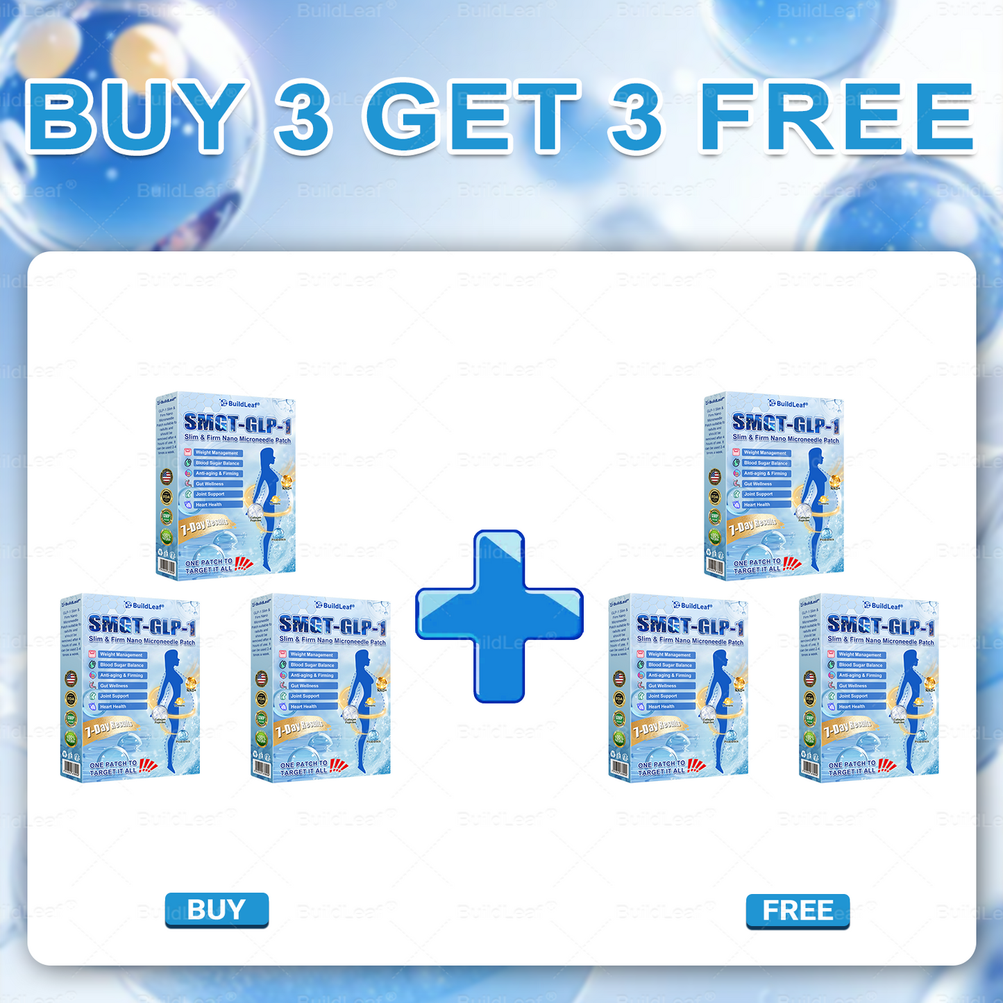 C US 🏥FDA Store |𝐵uil𝗱𝐿ea𝐟® 𝑮𝐋𝑃-1 Slim & Firm 𝑁ano 𝑀icroneedle 𝑃atch with Collagen,Turmeric&Matrixyl 3000 丨Obesity,Cardiovascular Diseas, Diabetes, Sleep Apnea, Joint Problems and More
