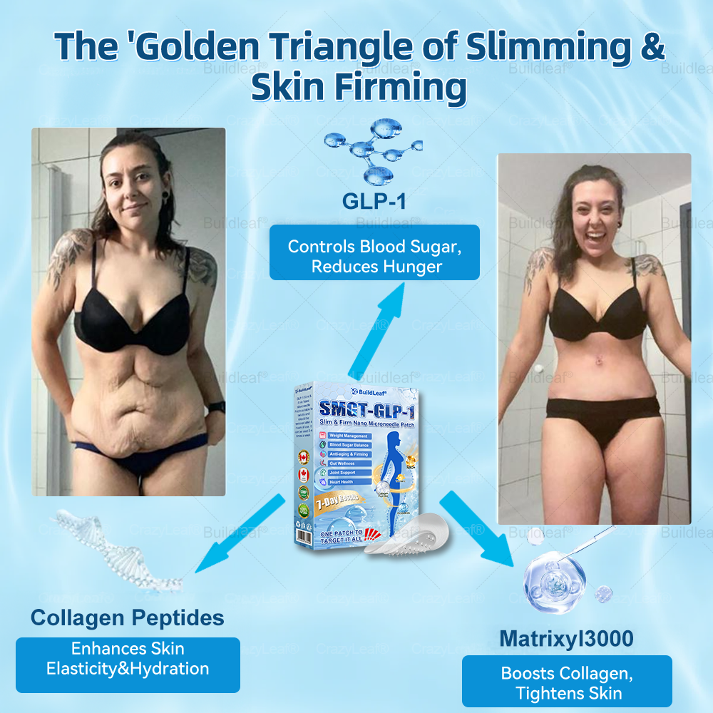 C US 🏥FDA Store |𝐵uil𝗱𝐿ea𝐟® 𝑮𝐋𝑃-1 Slim & Firm 𝑁ano 𝑀icroneedle 𝑃atch with Collagen,Turmeric&Matrixyl 3000 丨Obesity,Cardiovascular Diseas, Diabetes, Sleep Apnea, Joint Problems and More